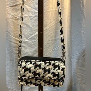 RARE Vera Bradley- Scotty dog print crossbody bag grey/white/black